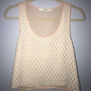 Forever 21 Lace Crop Top with Sheer Back